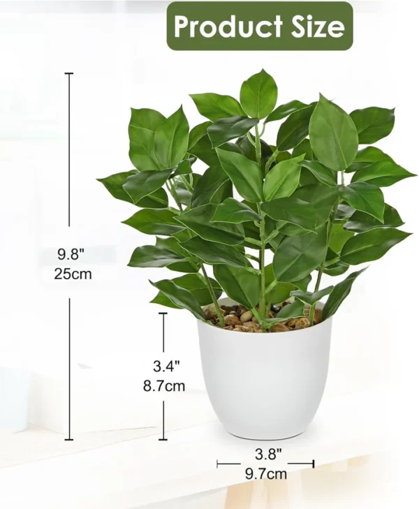 Briful Künstliche Ficus-Pflanze im Topf – Echtwirkende Dekopflanze für Zuhause – Bild 2