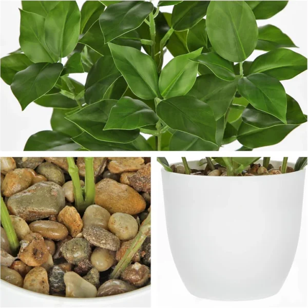Briful Künstliche Ficus-Pflanze im Topf – Echtwirkende Dekopflanze für Zuhause – Bild 7
