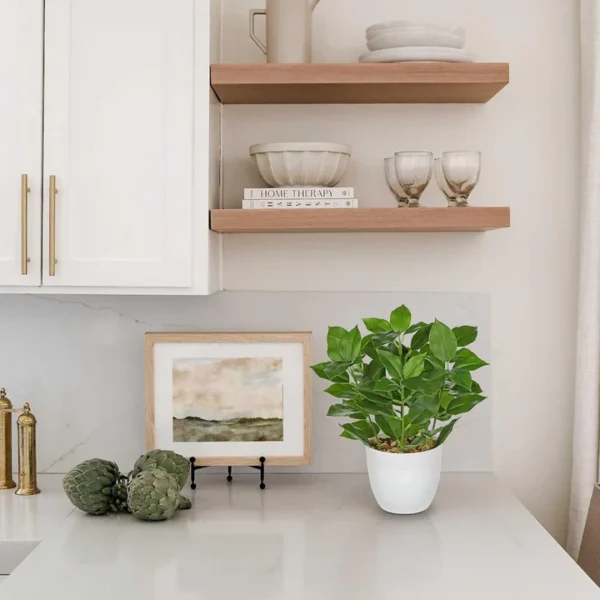Briful Künstliche Ficus-Pflanze im Topf – Echtwirkende Dekopflanze für Zuhause – Bild 4