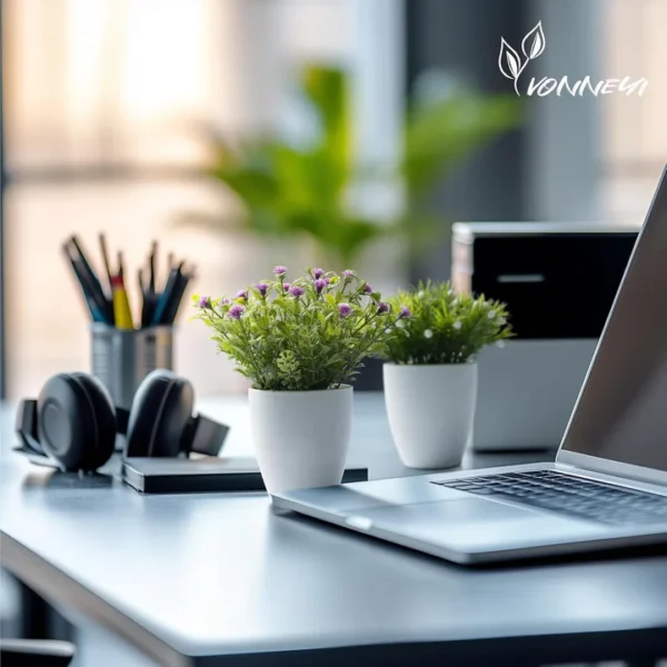 6er-Set Mini Künstliche Pflanzen im Topf – Deko für Büro, Wohnzimmer & Küche – Bild 8
